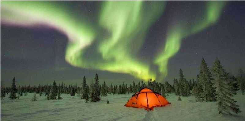 The Northern Lights at Waskesiu Canada National Park